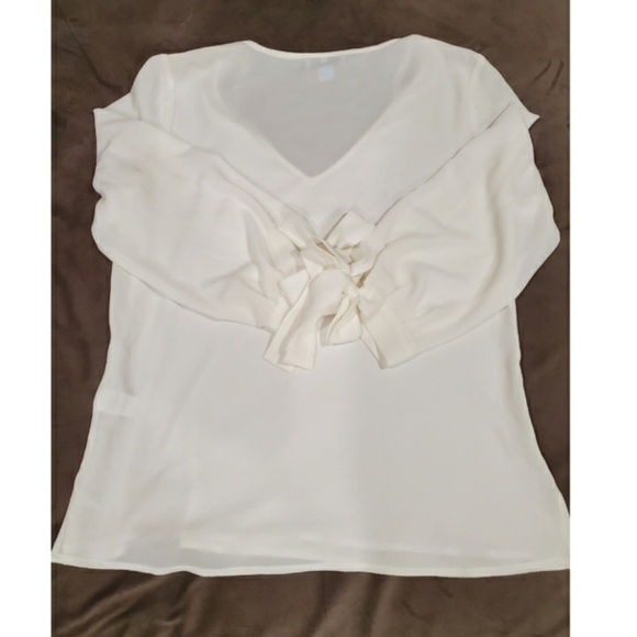 Cece White Tie Sleeve Top SZ XS - Picture 3 of 7